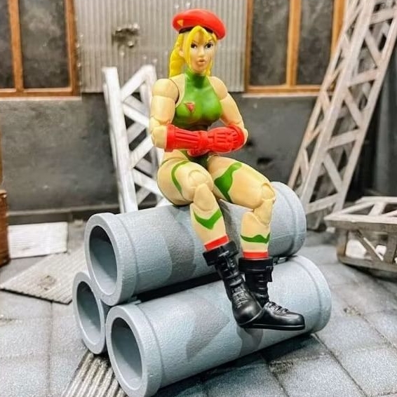 Miniature claypipe 1/12 Falsework / Construction Diorama props 1/12 (ผลิตภัณฑ์ Daiso)