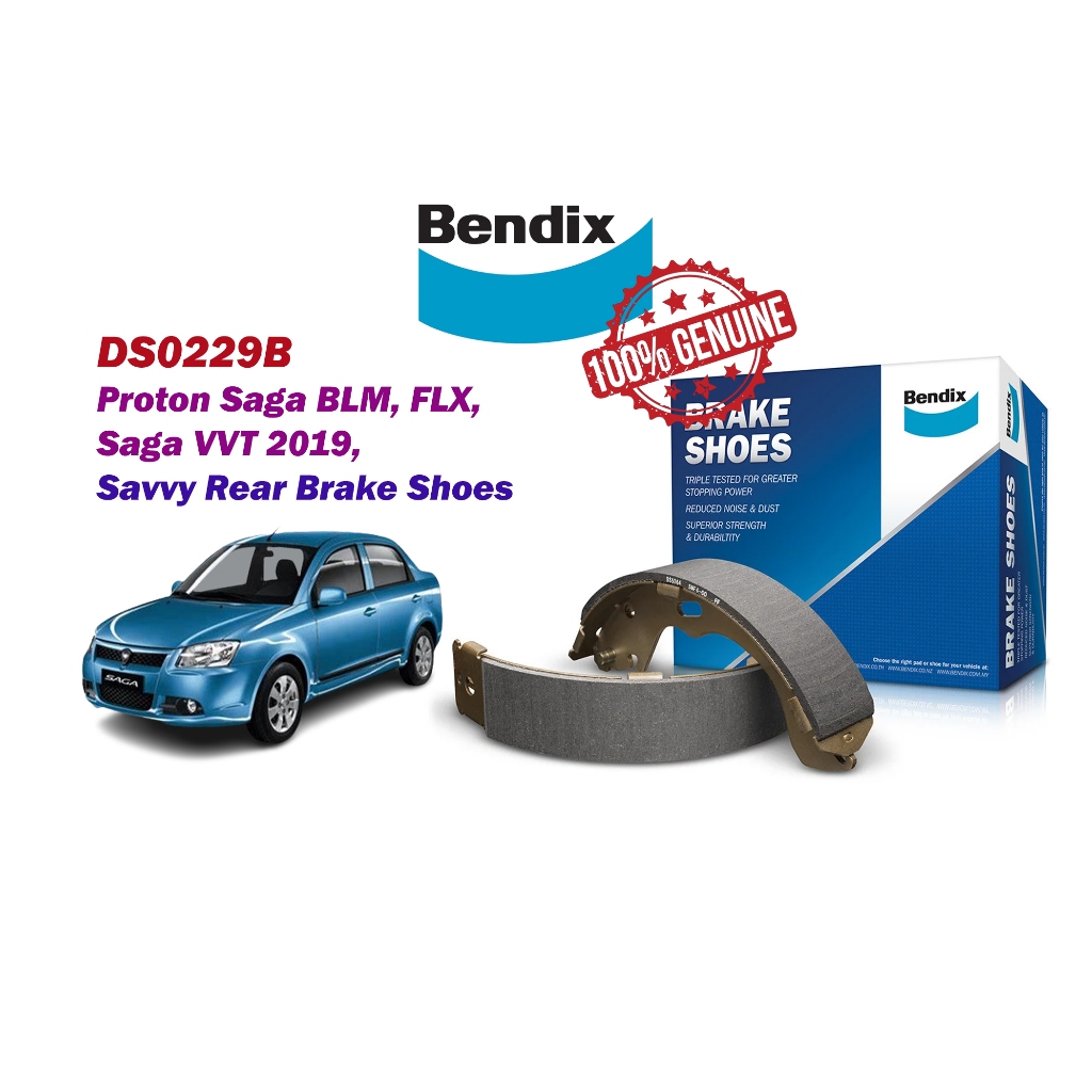 PROTON Saga BLM, FLX, Saga VVT 2019, Savvy รองเท้าเบรกหลัง DS0229B