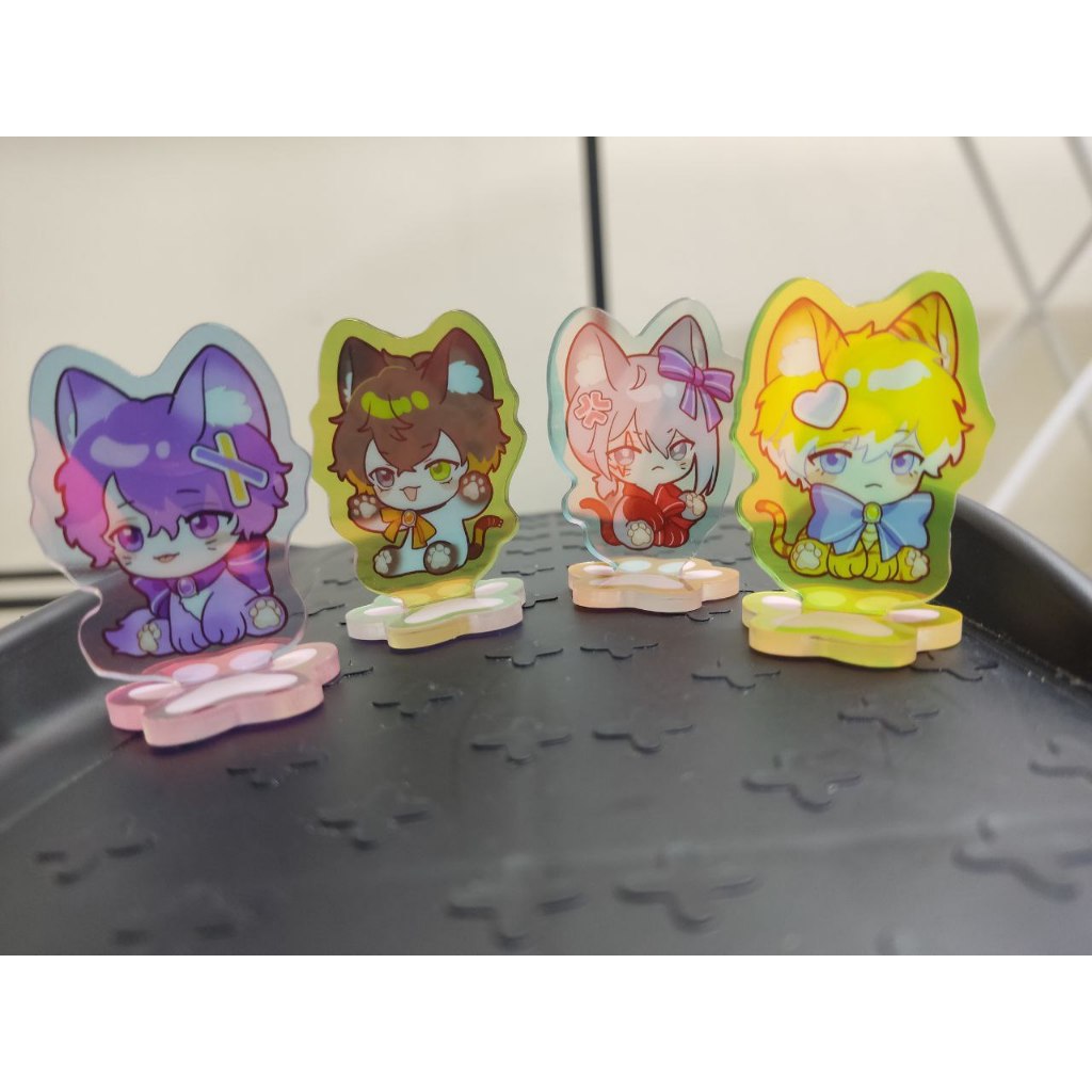 NIJISANJI EN Vtuber luxiem Noctyx ขาตั้ง Nijisanji En พวงกุญแจอะคริลิค Alban Vox Luca Ike