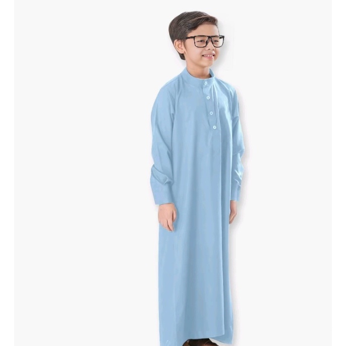 สินค้ามาใหม่ Jubah Al-Arabiq, {Size- 3-4Y ถึง 11-12Years} แขนยาว คอคอปก มีโปริทต์ 2 ด้าน