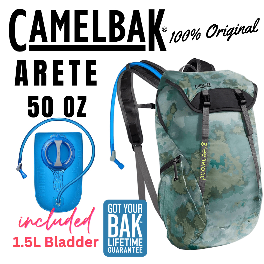 CAMELBAK Arete 18 เป้เดินป่า Hiking Hydration Backpack 18L 1.5L/50oz กระเป๋าน้ำ แท้ GREENWOOD