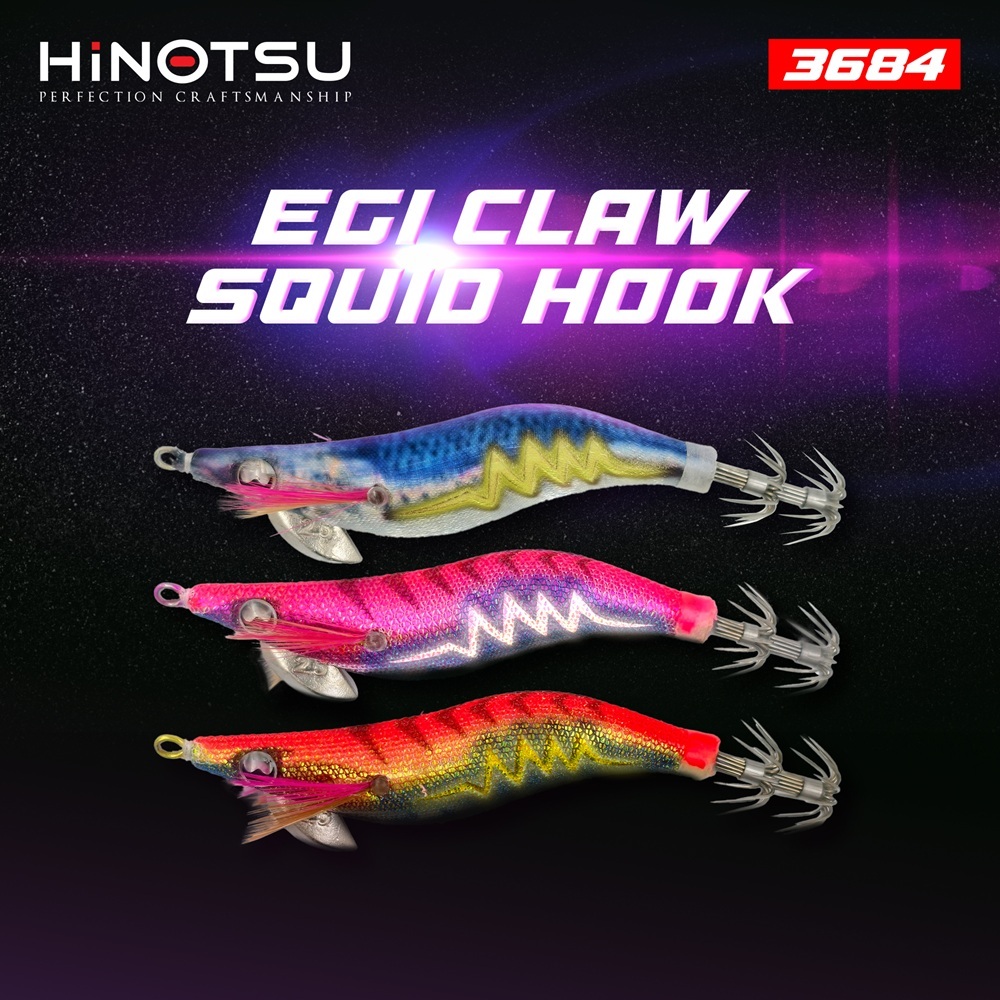 HINOTSU - EGI CLAW SQUID HOOK 2.5/3.0 CANDAT SOTONG SQUID JIG SQUID FISHING