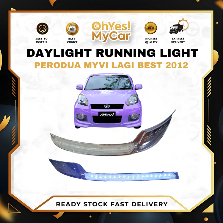 PERODUA MYVI ACCESSORIES HEADLAMP DAYLIGHT RUNNING LIGHT อุปกรณ์ตกแต่งรถยนต์