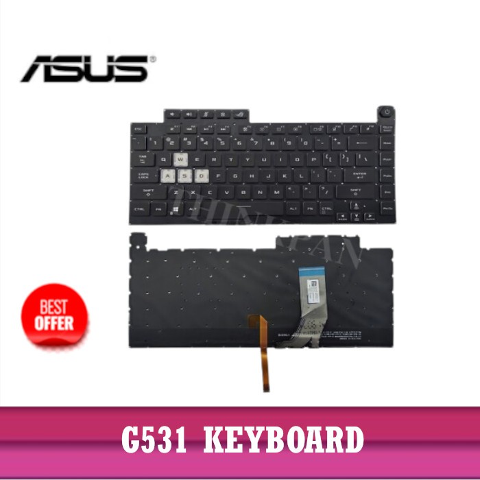 ASUS ROG STRIX G531 G531G G531GT G15 G512 G512LV G512LW แป้นพิมพ์ทดแทนแล็ปท็อป