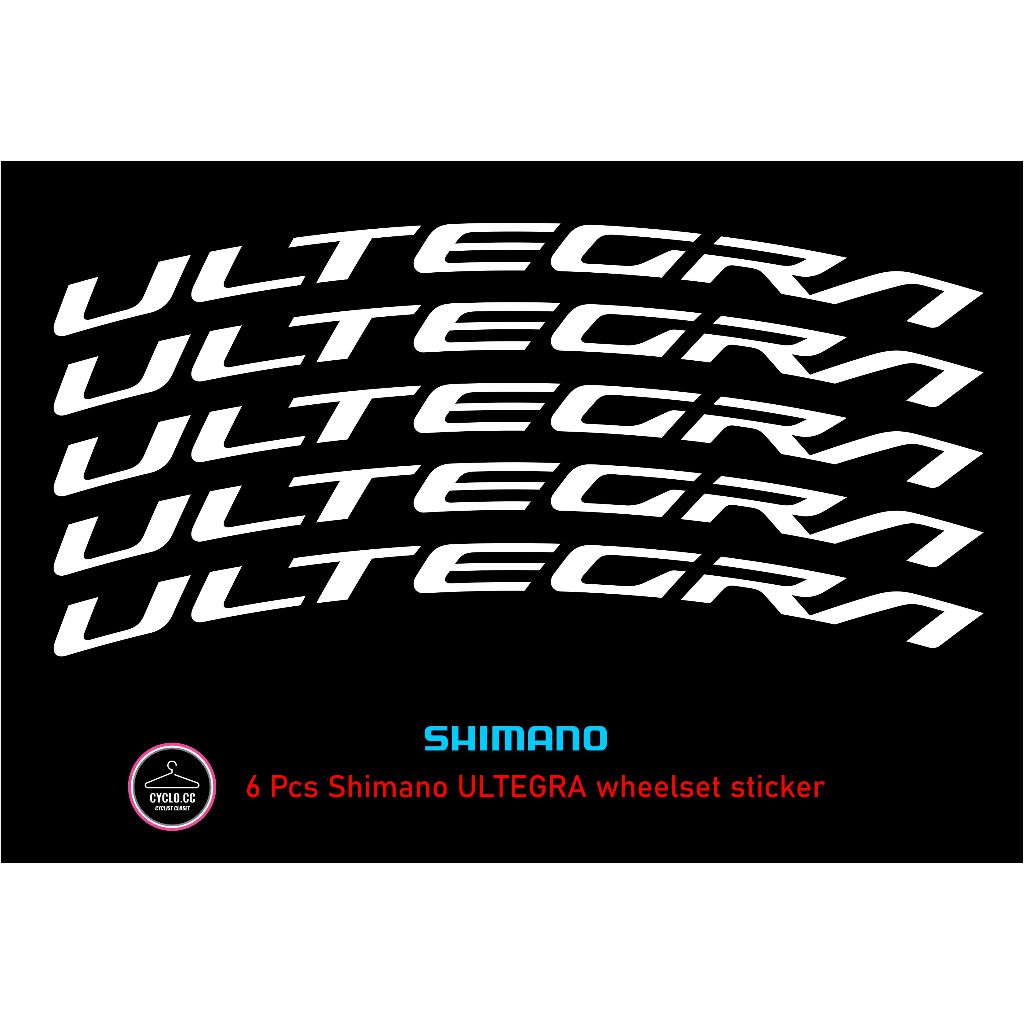 <NEW 2025> 6 ชิ้น Shimano ULTEGRA ชุดล้อ สติ๊กเกอร์ปั่นจักรยาน ขอบจักรยานเสือหมอบ ชุดล้อ