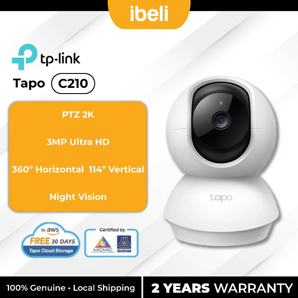 TP-Link Tapo C200/ C210/ C310/ C100/ TC70 /TC60/ C110 HD 1080p 2k กล้องรักษาความปลอดภัยไร้สาย Wifi ก