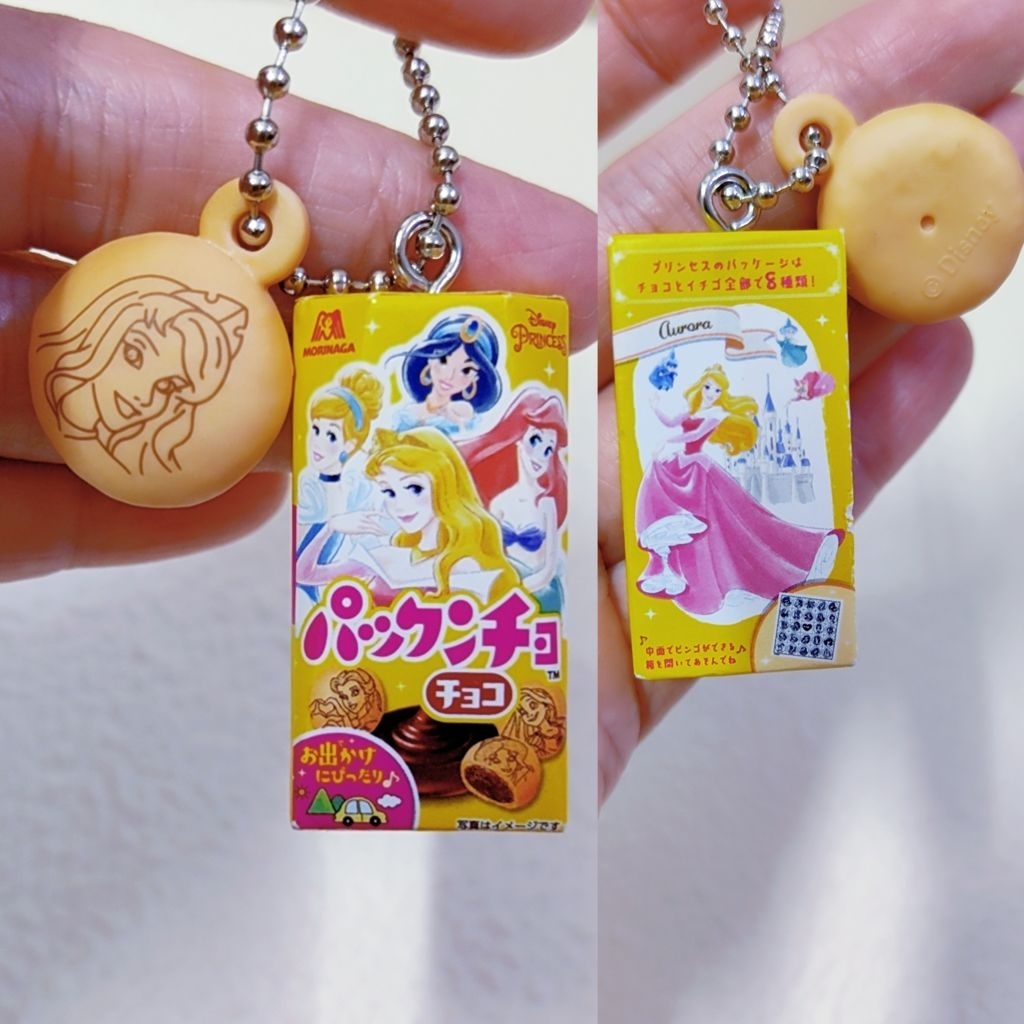 Preloved พวงกุญแจอาหารขนาดเล็ก KC55 Packuncho Miniature Charm Disney Princess Capsule Toy ไอศกรีมขนม