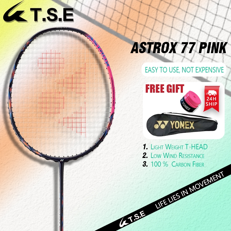 YONEX ASTROX 77 PRO ไม้แบดมินตันสีชมพูสูงพร้อมสําหรับ Lee Chong wei