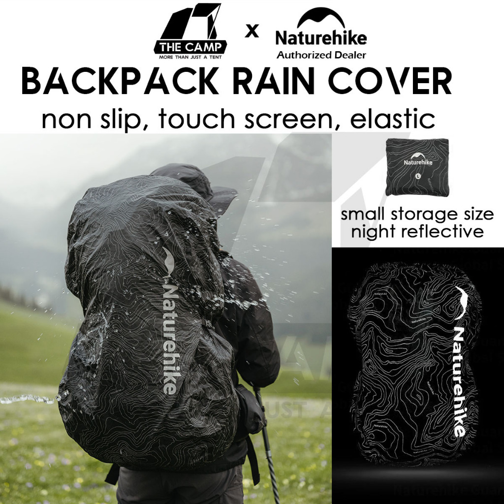 Naturehike กระเป๋าเป้สะพายหลัง Rain Cover สะท้อนแสง Stealth 2.0 กระเป๋ากันน้ํากรณีเดินป่ากลางแจ้งขี่
