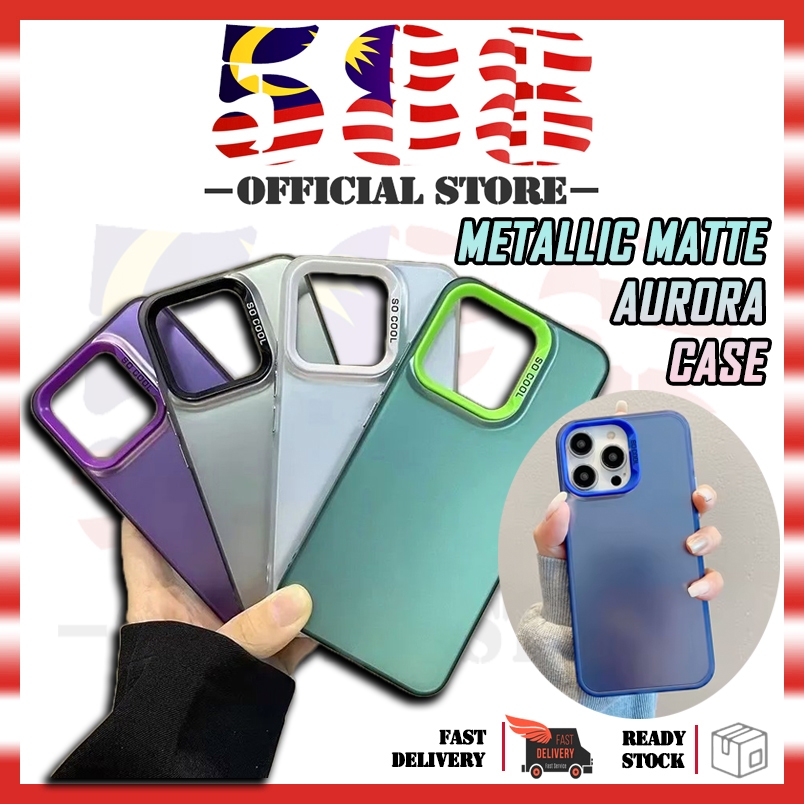 Oppo A76/A96/A58/A78/A16/A17/A17k/A74/A95/A9/F9/A15 กันกระแทกเมทัลลิคออโรร่าสีเคลือบกรณี
