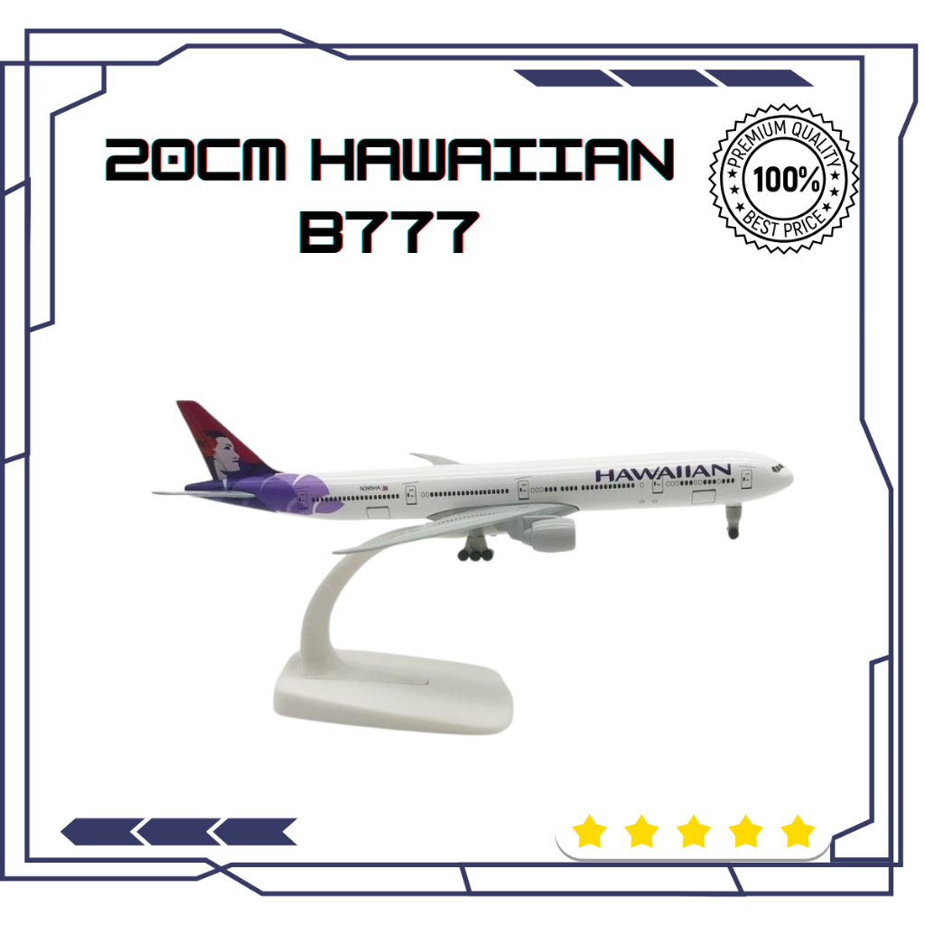 Koleksi Kapal Terbang Diecast Peสวัสดิ์ 20 ซม. United State Hawaiian Boe B777 การบินล้อเครื่องบินของ