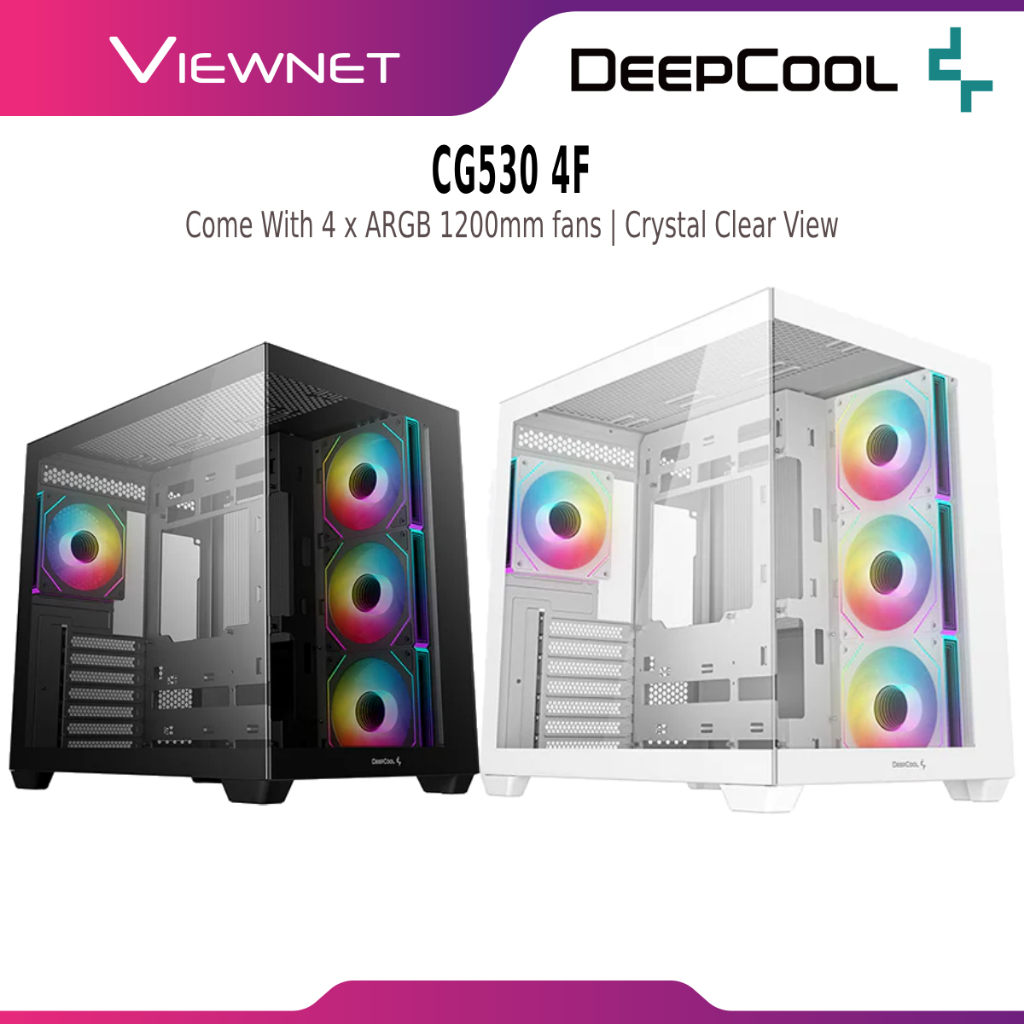 DEEPCOOL CG530 ใช้งานได้กับพัดลม ARGB 4*120 มม. / คริสตัลมุมมองที่ชัดเจน - เคสพีซี DESKTOP / CASING 