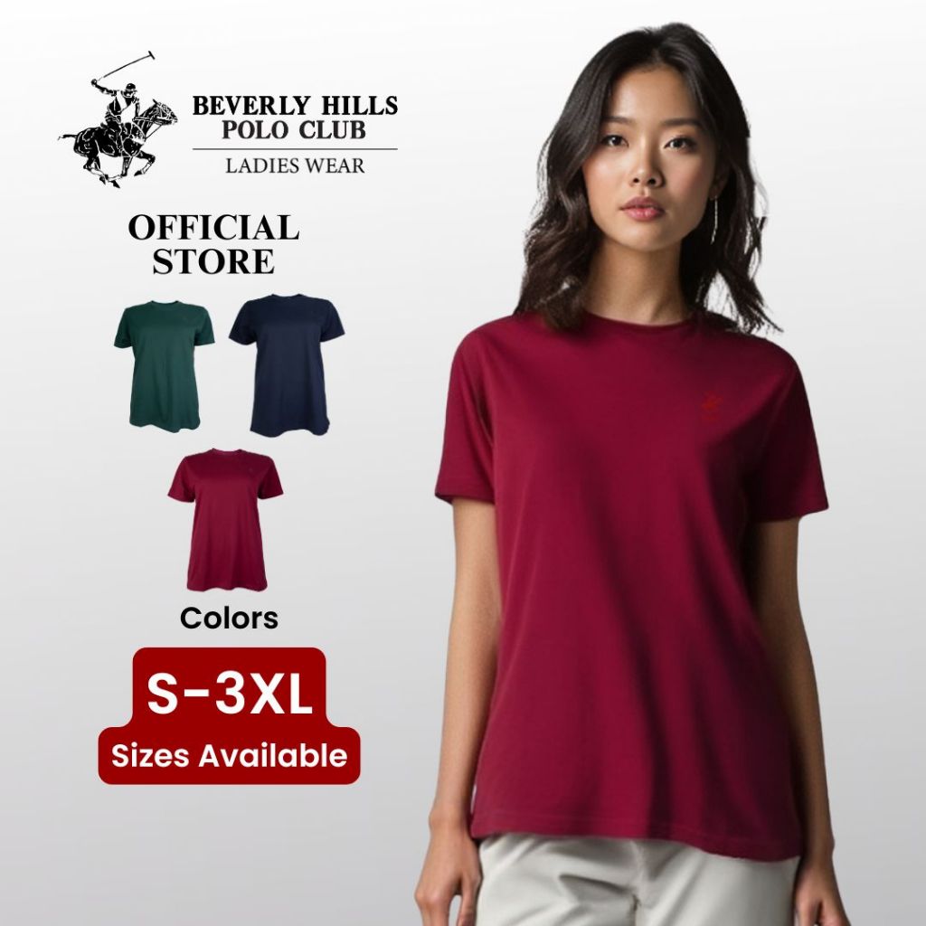 BHPC BHB377 เสื้อยืด Wanita Cotton Jersey | เสื้อยืดลําลองคอกลม Regular Fit S-3XL