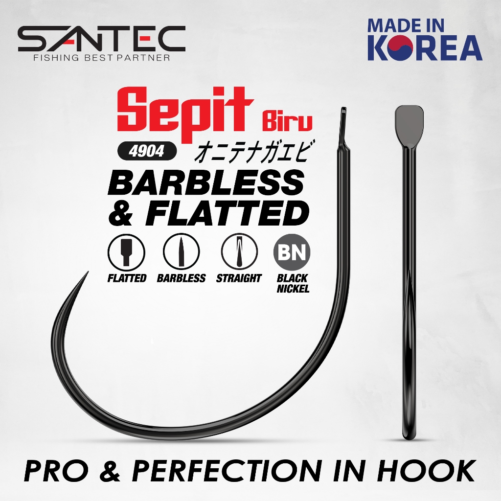 SANTEC – SEPIT BIRU HOOK GALAH HOOK 4904/4906/4907 PRAWN FISHING ราคา ถูกที่สุด ดีลบีเคเค แกลเลอรีภาพที่ 2