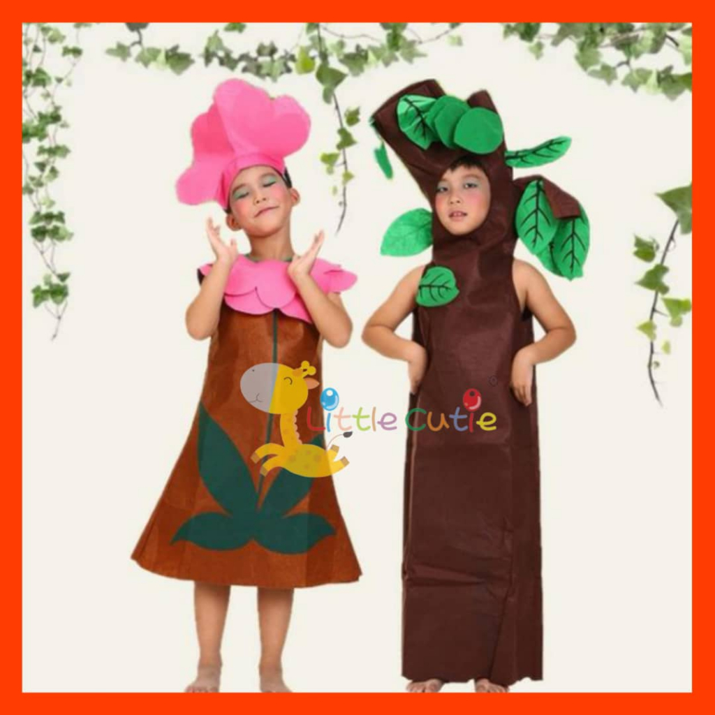 PAH เครื่องแต่งกายคอสเพลย์ Performance บทบาทเล่นต้นไม้และดอกไม้ 儿童出服装 幼园保湿头饰大树 faux表道具 万圣节服装