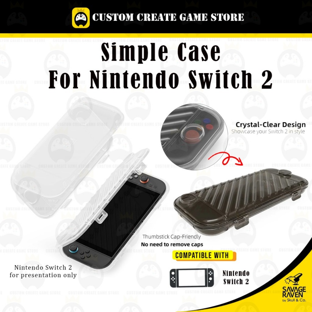 Savage Raven โดย Skull & Co. เคสเรียบง่ายสําหรับ Nintendo Switch 2