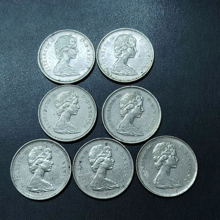 Canada QE II A ชุด 25 Cent 1970s ( 7 เหรียญ )