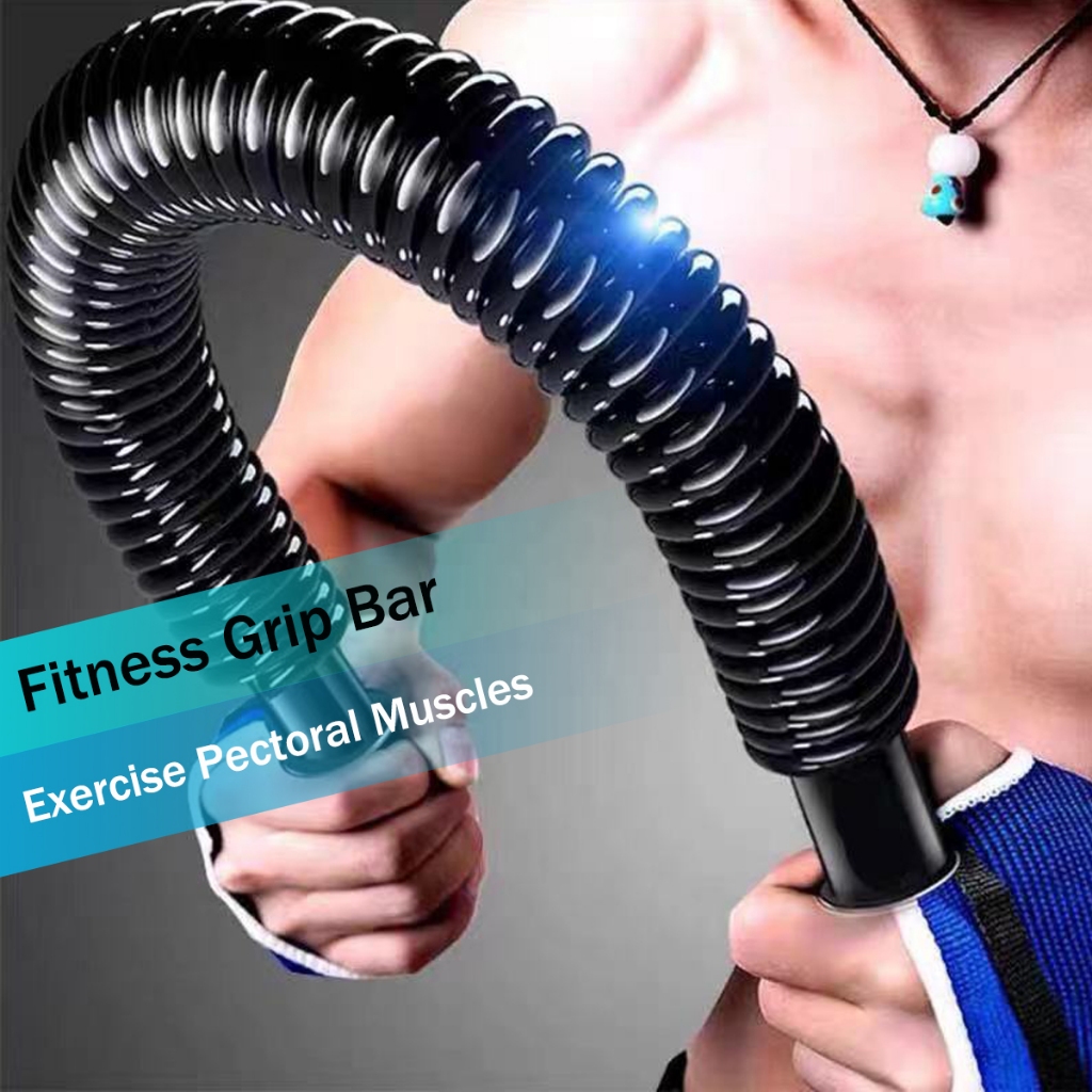30กก.-60กก.Gym Power Twister Spring Bar Resistance Bar Bend Bar Chest Arm Strength Training Fitness 