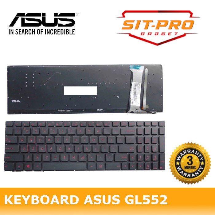 คีย์บอร์ด ASUS Backlit G551 GL551 GL552 GL552J GL552JX GL552V GL552VL GL552VW N552VW N552VX G771JM G