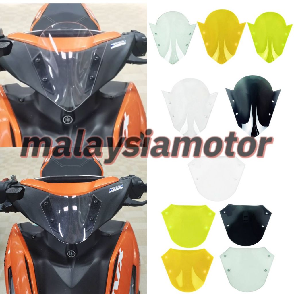 VISOR NVX155 V1/V2 COWLING NVX WINSHIELD NVX AEROX TRANSPARENT NVX155