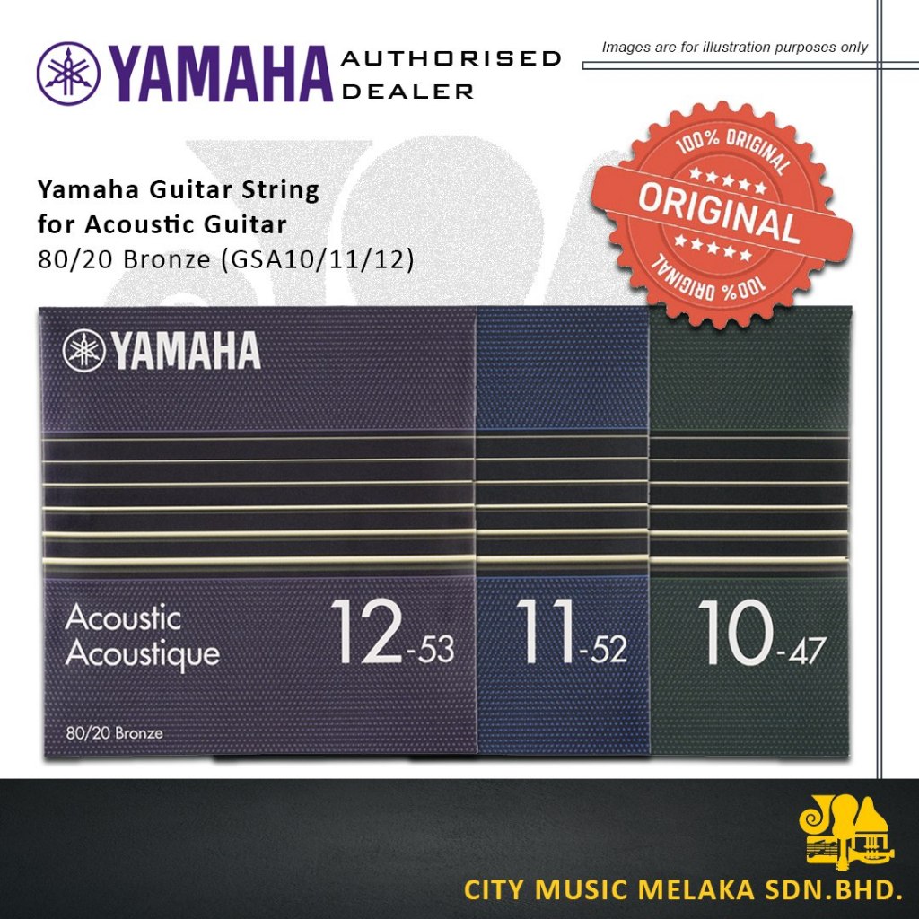 Yamaha Acoustic Guitar String 80/20 Bronze Acoustic Guitar String GSA10/GSA11/GSA12 GSA-10/GSA-11/GS