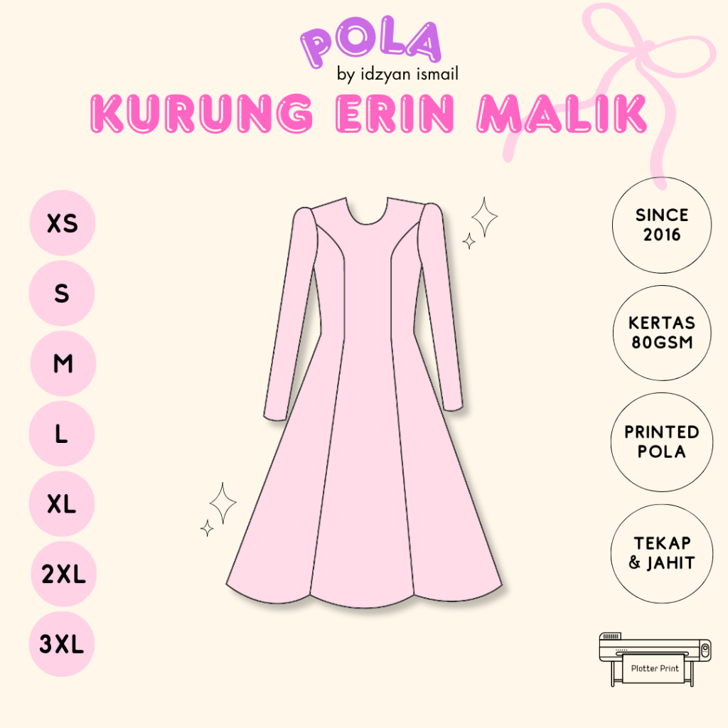 EASY TO SEW PRINCESS CUT PATTERN | เสื้อผ้า ERIN MALIK PATTERN | เสื้อผ้าผู้ใหญ่ PATTERN SEWING PATT