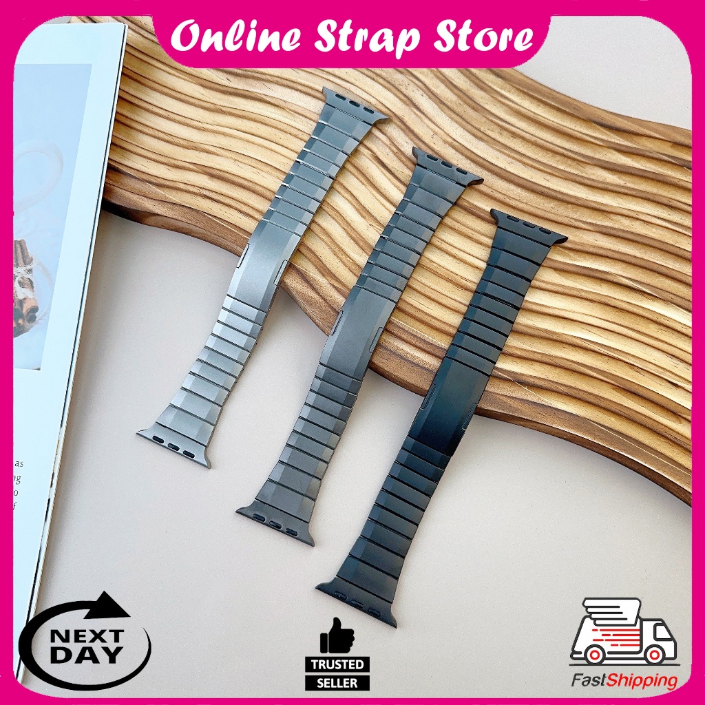 สายสแตนเลสโค้งสําหรับ iWatch 38-40-41-(S10/11)42mm / 42-44-45-(S10/11)46mm / Ultra/Ultra 2/3 49mm