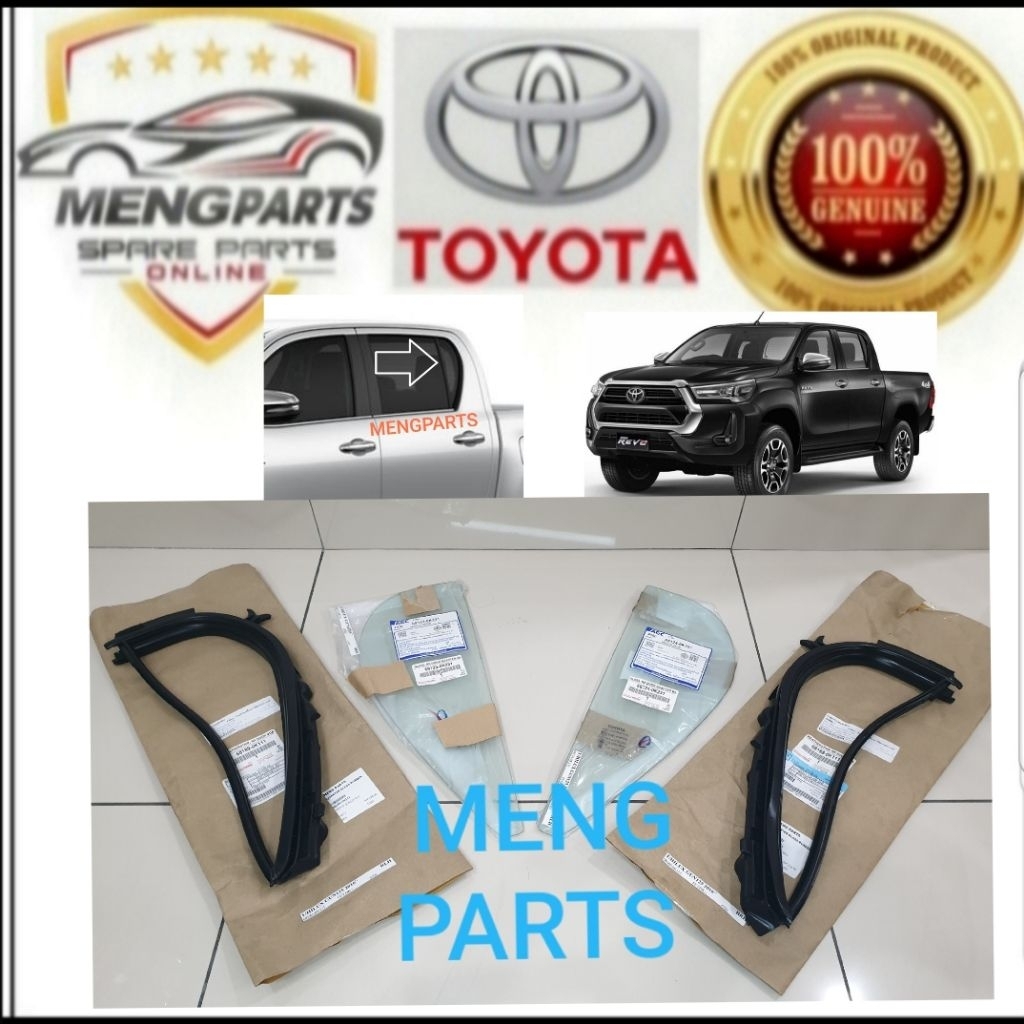 TOYOTA HILUX REVO GUN125 GUN126 2016Y-2025Y QUARTER GLASS & QUARTER ยาง 68123/4-0K231 68188/9-0K111