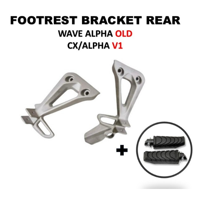 FOOTREST BRACKET STAY REAR BELAKANG WAVE ALPHA CX ( V1 ) WAVE110 ALPHA CX ( V1 ) MODEL LAMA