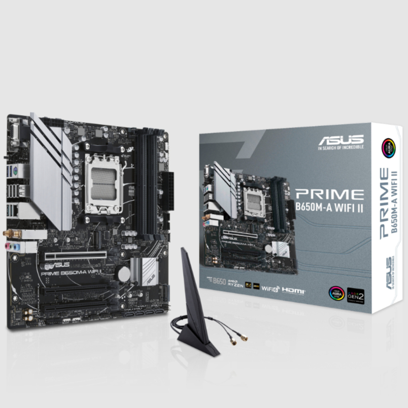 ASUS PRIME B650M-A WIFI II AMD AM5 mATX เมนบอร์ด/ซ็อกเก็ต AM5 & DDR5