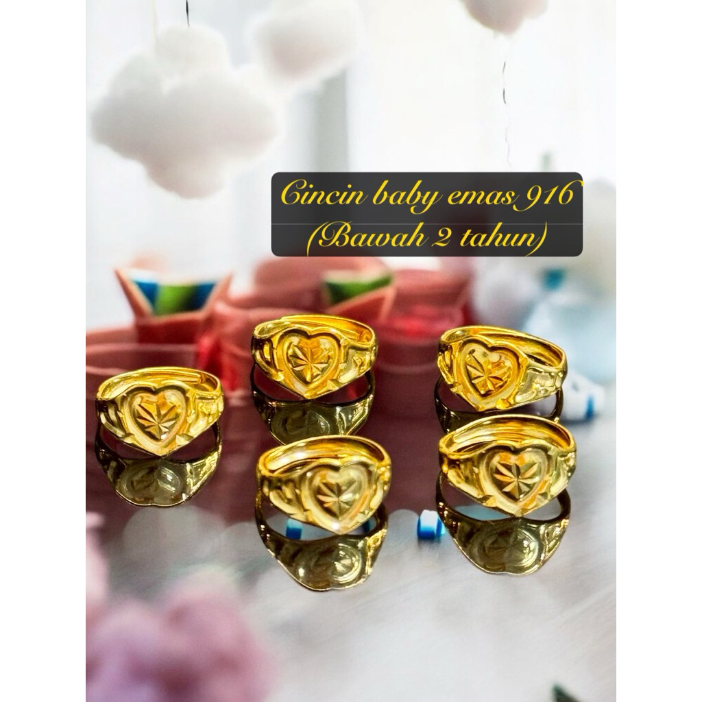 Cincin Baby Emas 916 tulen bajet