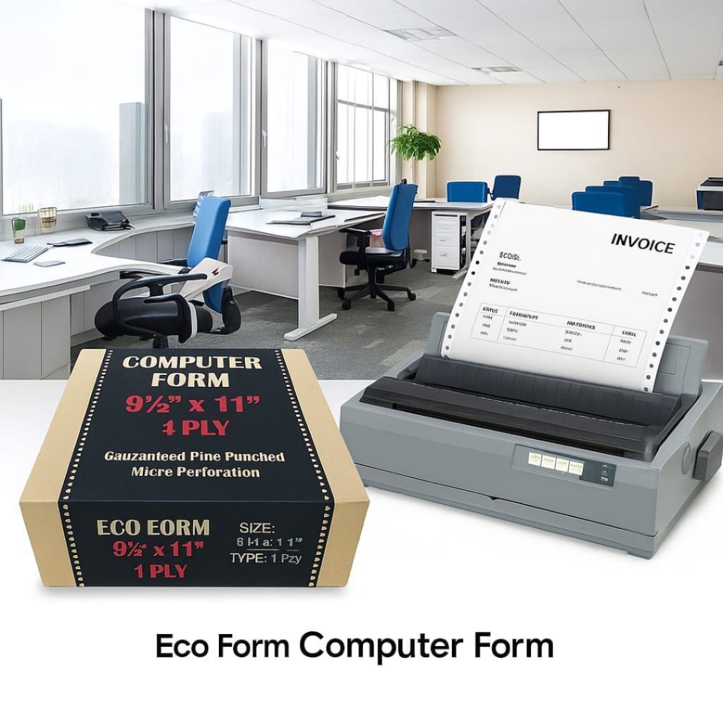 คอมพิวเตอร์ FORM 9.5 X 11 1PLY/ 2PLY/ 3PLY /4PLY/ 1PLY 2UP/ 2PLY 2UP/ 3PLY WHITE/PINK/YELLOW/(ECO FO