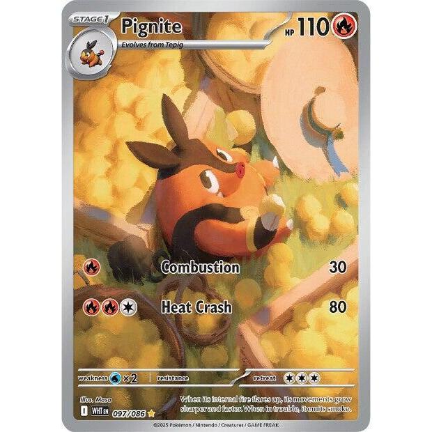 กล่องเทรนเนอร์ Pokemon elite ETB IR Pignite - 097/086 - SV: Black Bolt White Flare English
