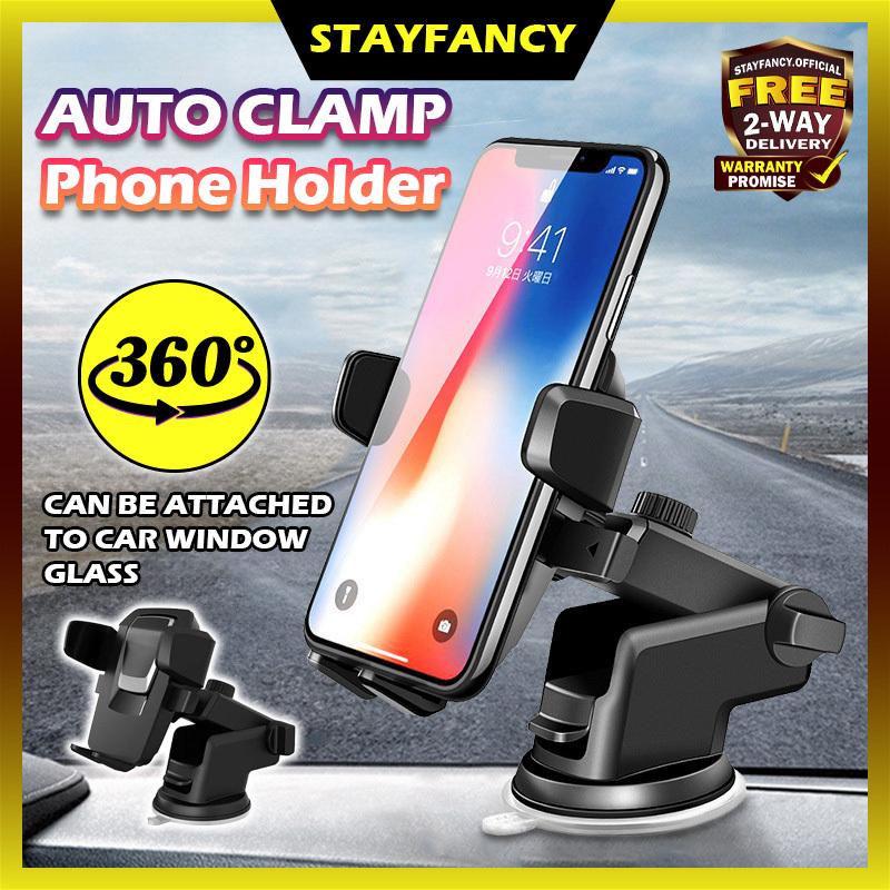 SF Universal ยาวคอรถผู้ถือโทรศัพท์ Strong Sticky ปรับ 360 หมุนสําหรับ Dashboard Kereta หน้าต่างโทรศั