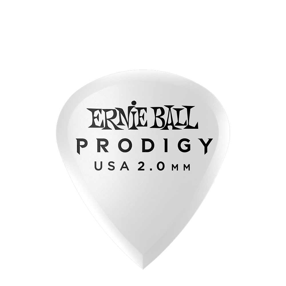 Ernie Ball P09203 Prodigy Guitar Picks - Mini 2.0mm White - 6 Pack