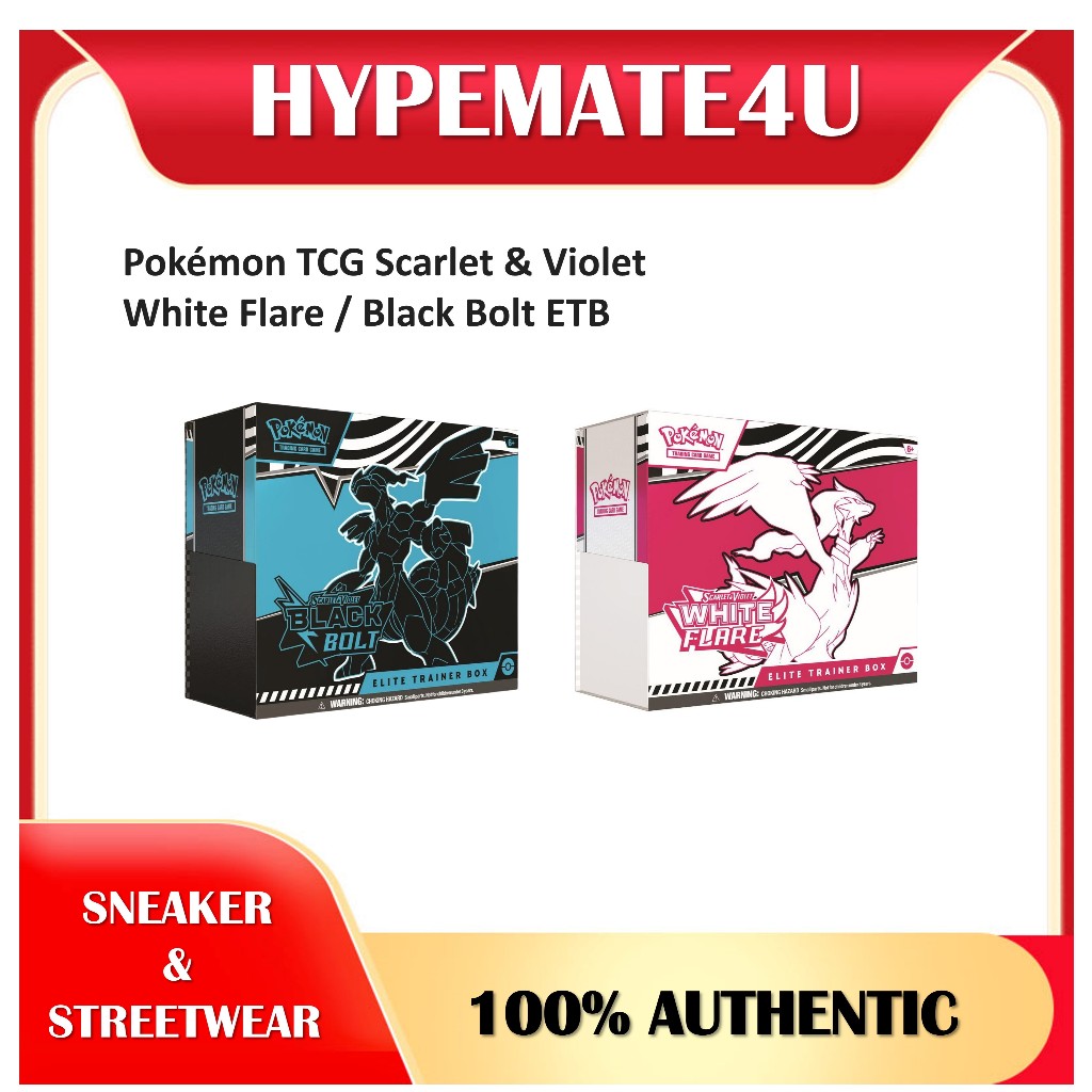 Pokémon TCG Scarlet & Violet White Flare / Black Bolt Elite Trainer Box (ETB)