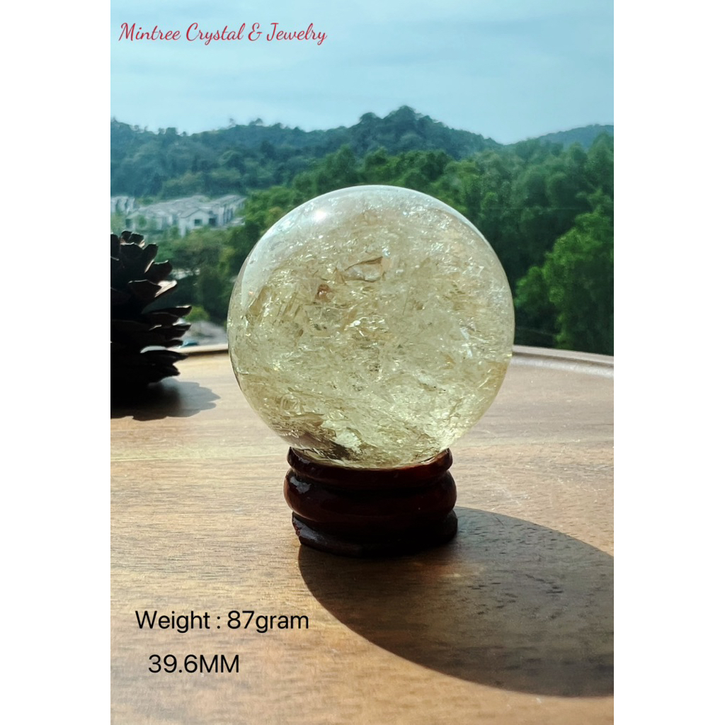 Citrine Quartz Sphere/Balls 古水คริสตัล球
