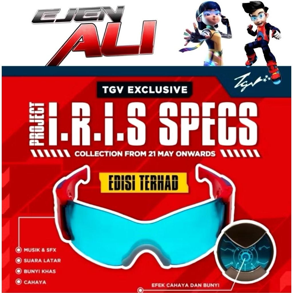 IRIS EJEN ALI THE MOVIE 2 SPEK แว่นตา IRIS EJEN ALI ALICIA IRIS TGV ของเล่นพิเศษ