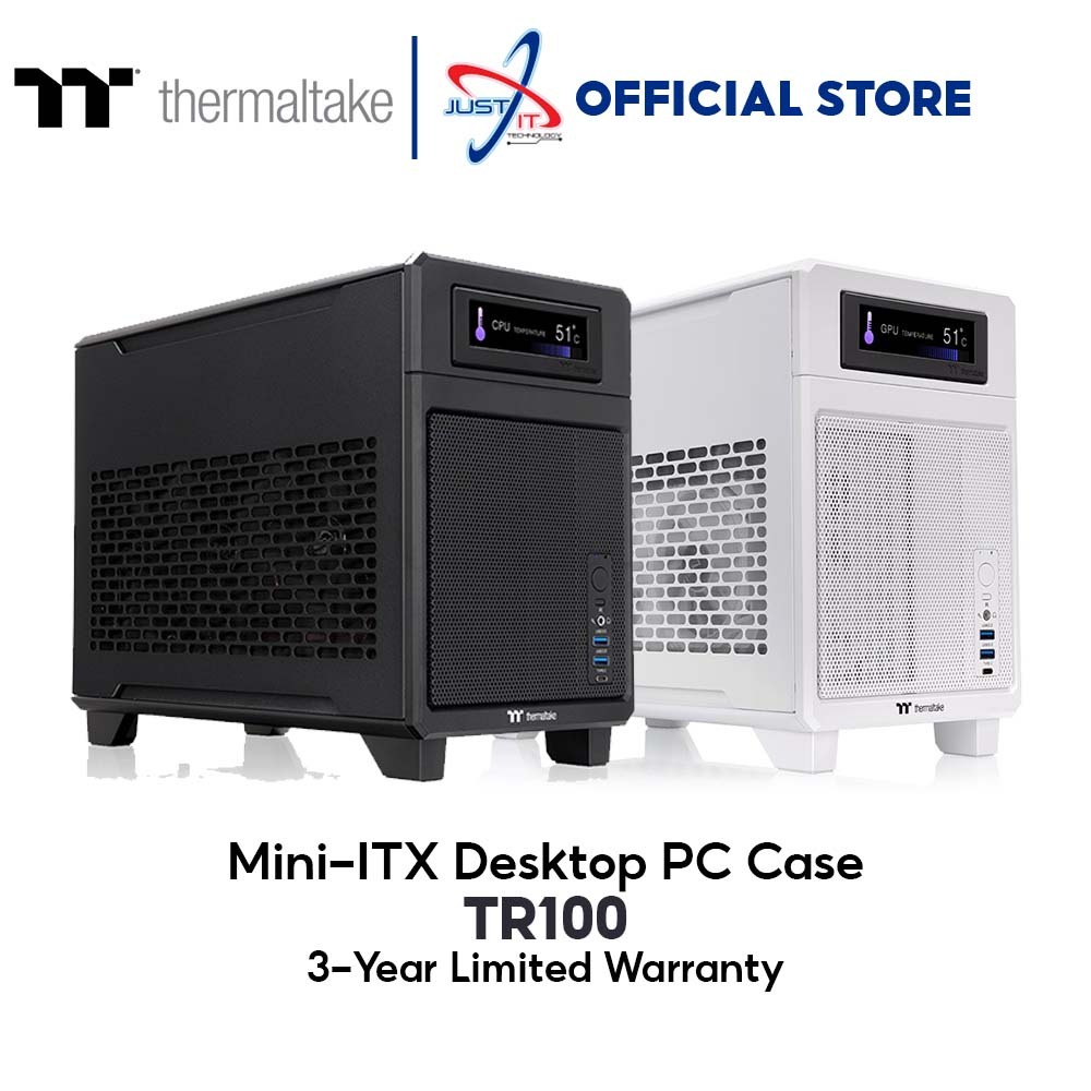 THERMALTAKE TR100 MINI TOWER ITX DESKTOP PC CASE / CASING - สีดํา / สีขาว