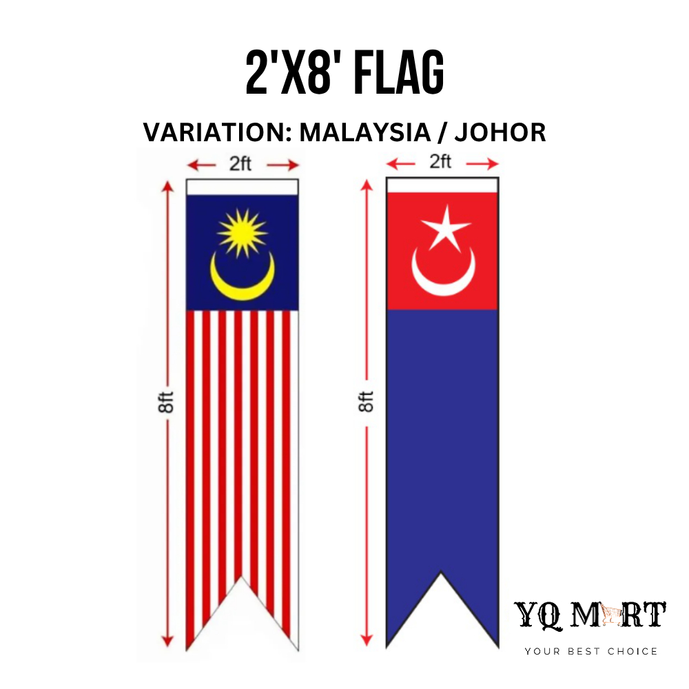 2X8 ธง Johor Flag Bendera Bendera Johor