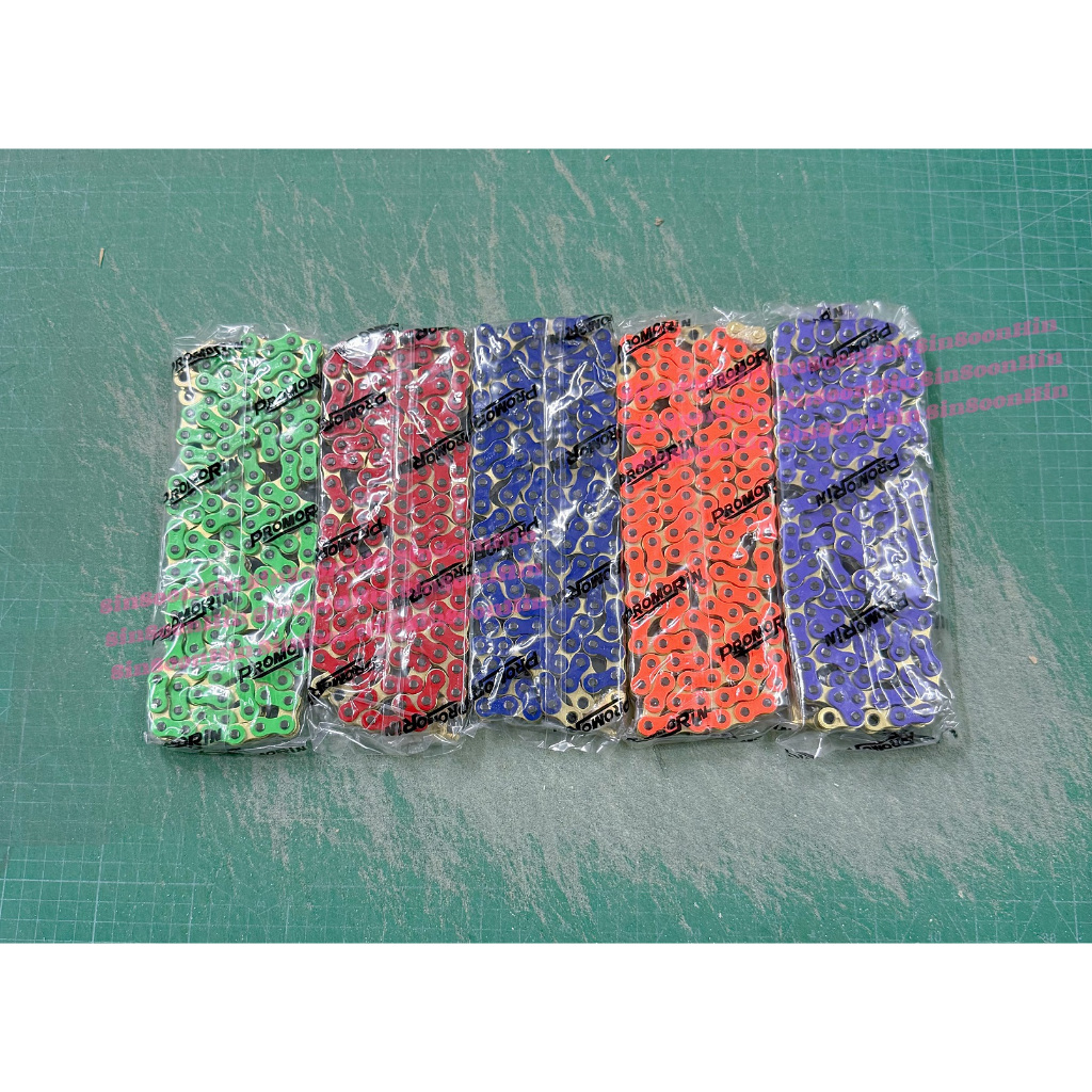 PROMORIN 428 / 428H / 428HUO Oring Colourful Motorcycle Chain rantai มอเตอร์ 428 warna