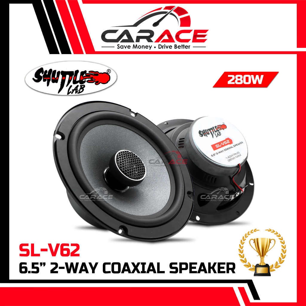 SHUTTLE LAB Speaker SL-V62 6.5" 2-Way Coaxial Speaker 280Watts 6.5 นิ้ว 2way Speaker