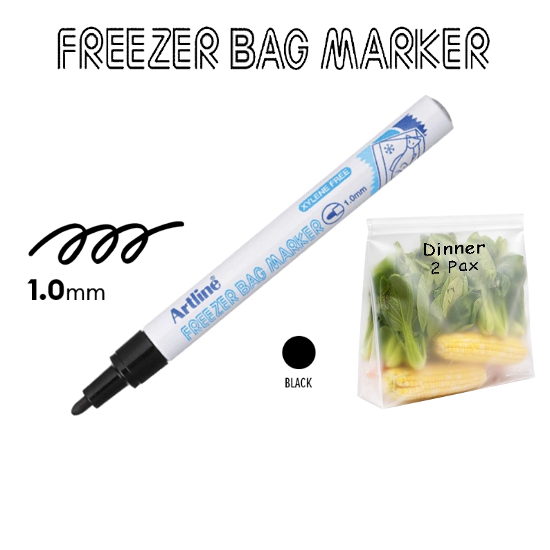 Artline Freezer Bag Marker สําหรับแพ็คเกจอาหารแช่แข็ง