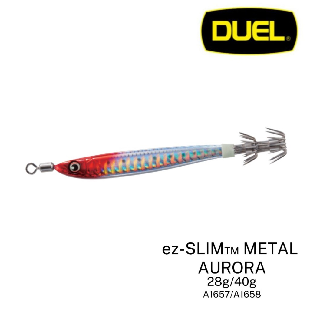 DUEL - EZ-SLIM METAL AURORA 74mm/86mm A1657/A1658 CANDAT SOTONG SQUID HOOK