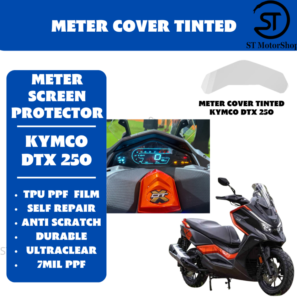 KYMCO DTX 250 ฝาครอบเมตร Tinted Meter ป้องกันหน้าจอ DTX250 Clear PPF TPU Sticer Clear