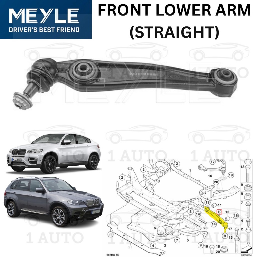 MEYLE GERMANY FRONT LOWER ARM (STRAIGHT) BMW X5 E70 3.0Si 3.0d 48iX 35iX X6 E71 35iX 50iX
