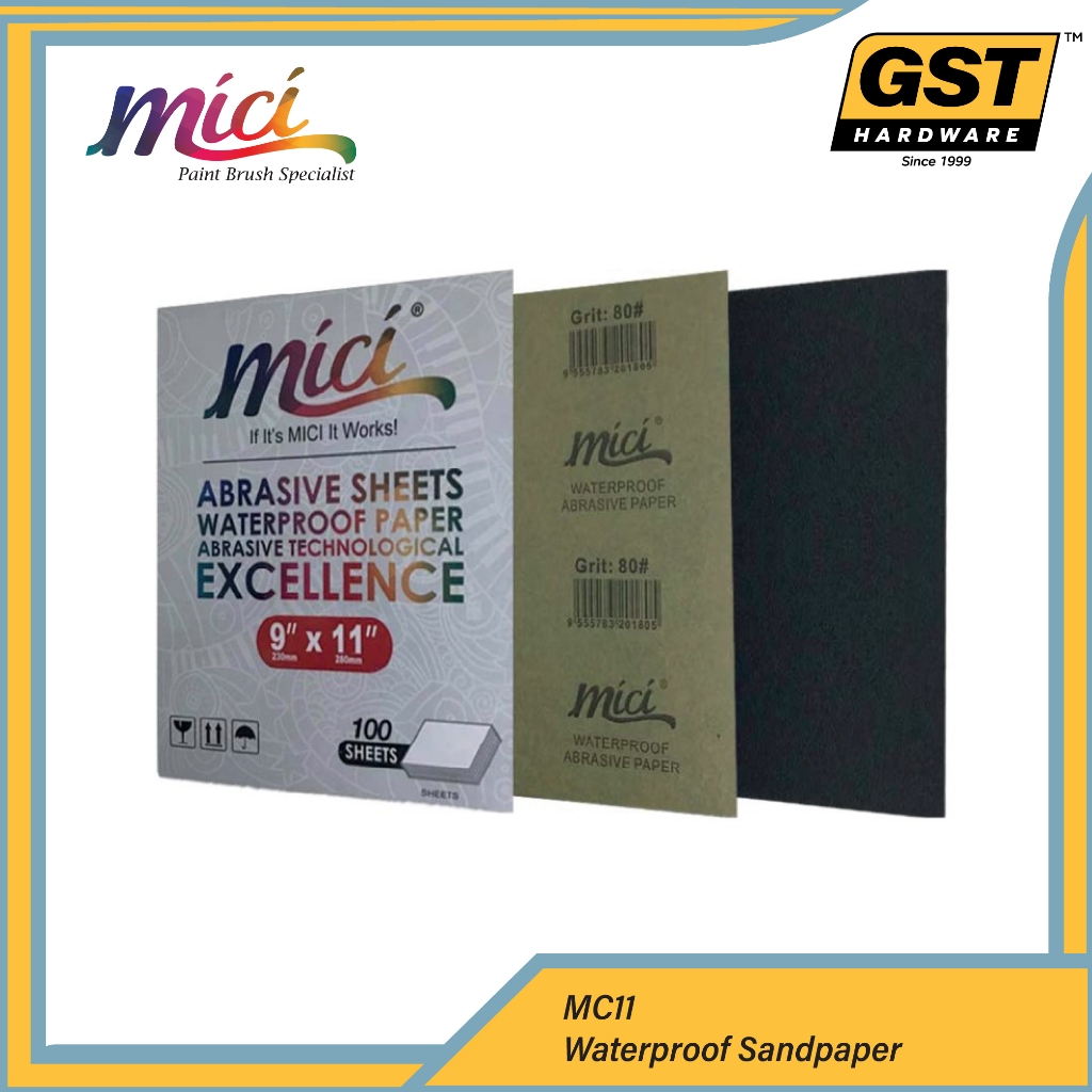 Mici กระดาษทรายกันน้ําคุณภาพสูง (9" x 11") กระดาษทราย Home Diy Home Improvement