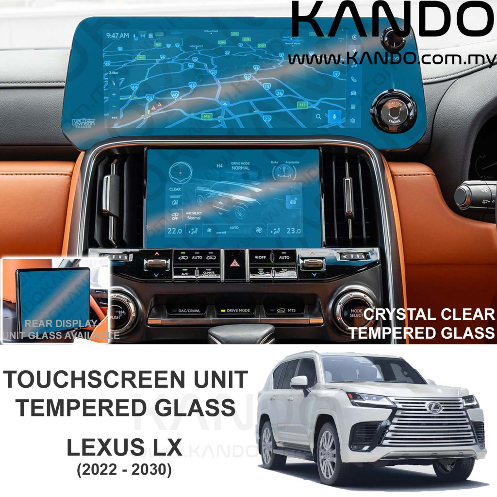 Lexus LX กระจกนิรภัยป้องกัน Lexus LX ป้องกันหน้าจอ Lexus LX หัวหน่วยปกป้องหน้าจอ Lexus LX GPS แก้ว
