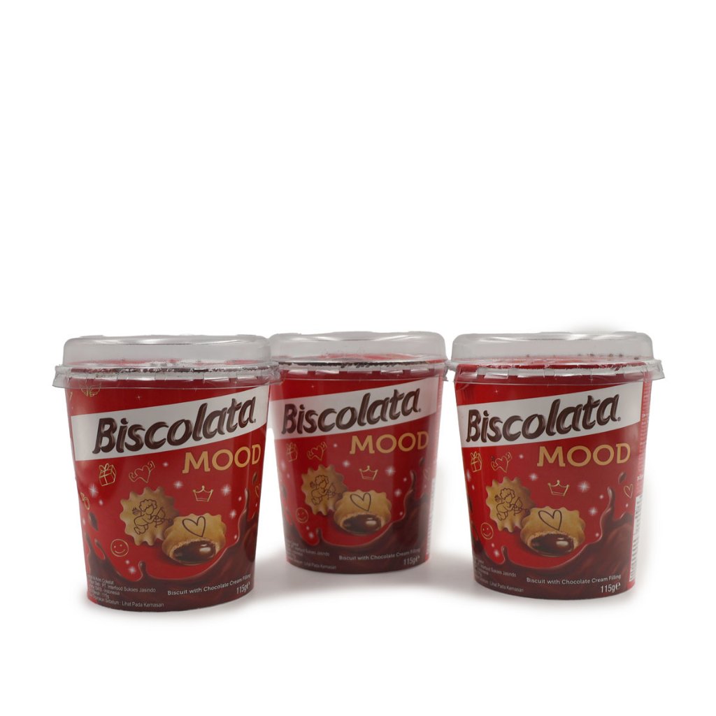 BISCOLATA MOOD BISCUIT WITH CHOCOLATE CREAM FILLING 115G {1cup , 3cups, 6cups}