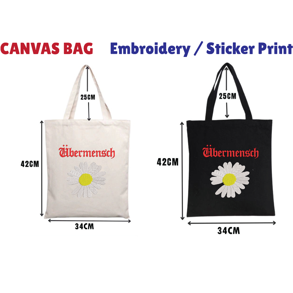 G-DRAGON- UBERMENSCH - TSHIRT COTTON 100% - G-DRAGON CAP- G-DRAGON CANVAS BAG - พร้อม EMBROIDERY